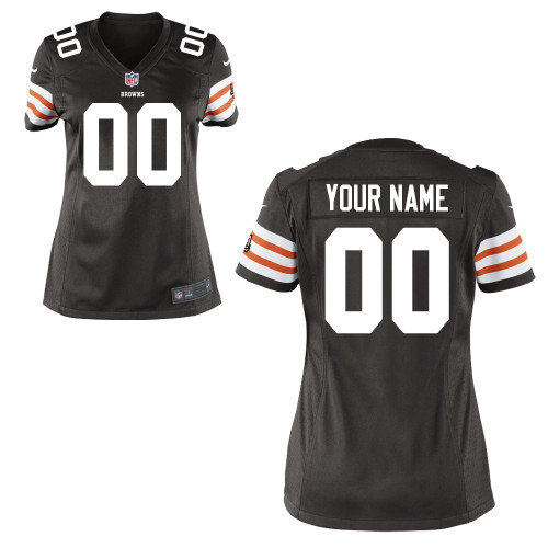 Women's Nike Cleveland Browns Customized Game Team Color Jersey Women's Nike Cleveland Browns Customized Game Team Color Jersey