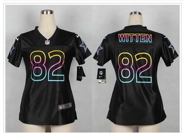Women's Nike Cowboys #82 Jason Witten Black NFL Fashion Game Jersey