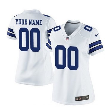 Women's Nike Dallas Cowboys Customized Limited White NFL Jersey
