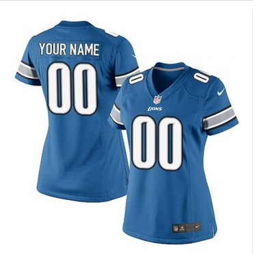 Women's Nike Detroit Lions Customized Elite Light Blue Team Color NFL Jersey