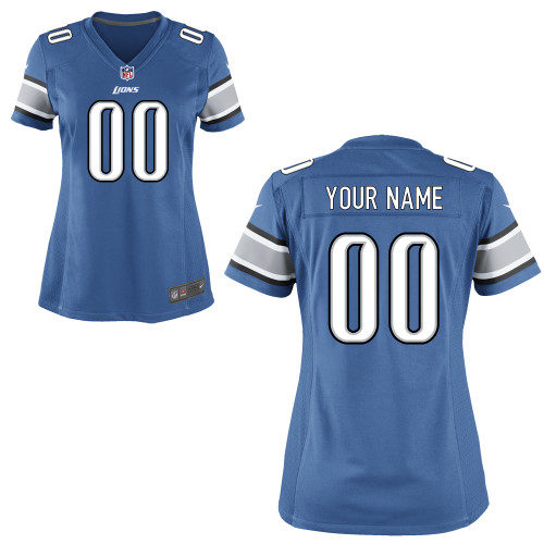 Women's Nike Detroit Lions Customized Game Team Color Jersey
