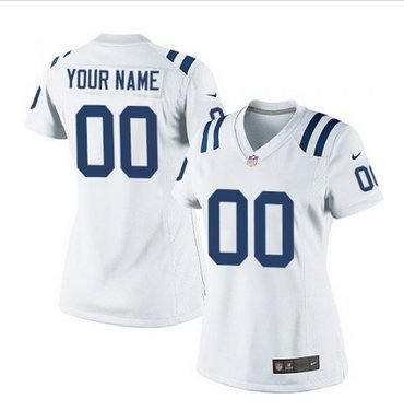 Women's Nike Indianapolis Colts Customized Elite White NFL Jersey