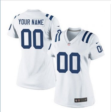Women's Nike Indianapolis Colts Customized Limited White NFL Jersey