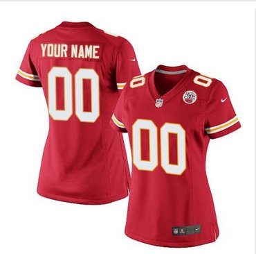 Women's Nike Kansas City Chiefs Customized Limited Red Team Color NFL Jersey