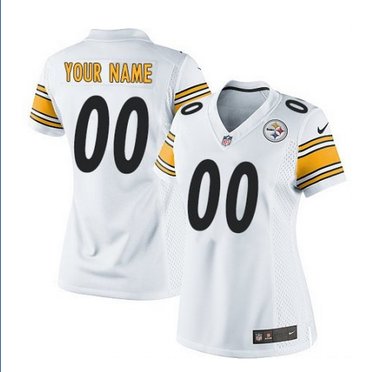 Women's Nike Pittsburgh Steelers Customized Limited White NFL Jersey