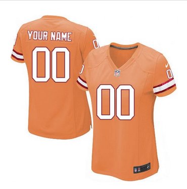 Women's Nike Tampa Bay Buccaneers Customized Limited Orange Glaze Alternate NFL Jersey