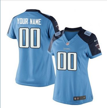 Women's Nike Tennessee Titans Customized Limited Light Blue Team Color NFL Jersey