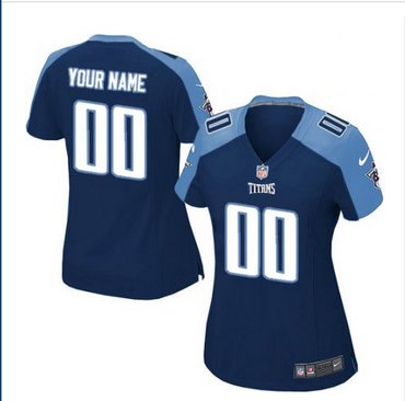 Women's Nike Tennessee Titans Customized Limited Navy Blue Alternate NFL Jersey