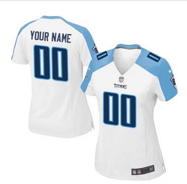 Women's Nike Tennessee Titans Customized Limited White NFL Jersey