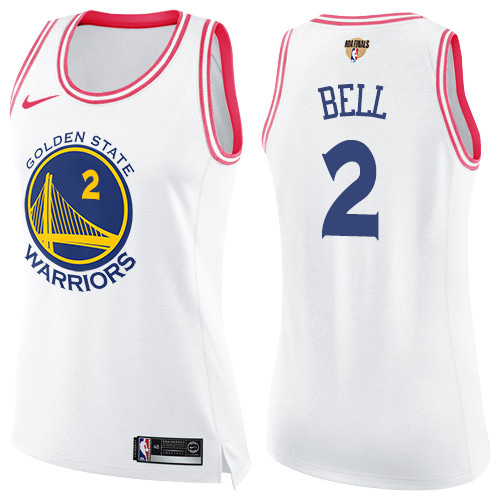 Women's Nike Warriors #2 Jordan Bell White Pink The Finals Patch Women's NBA Swingman Fashion Jersey Women's Nike Warriors #2 Jordan Bell White Pink The Finals Patch Women's NBA Swingman Fashion Jersey