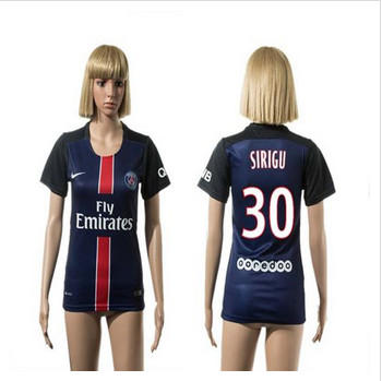Women's Paris Saint-Germain #30 Sirigu Home Soccer Club Jersey