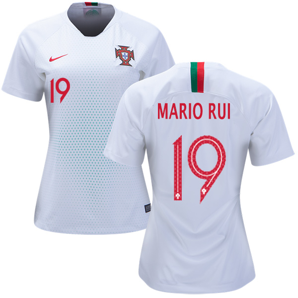 Women's Portugal #19 Mario Rui Away Soccer Country Jersey Women's Portugal #19 Mario Rui Away Soccer Country Jersey