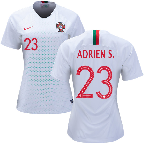 Women's Portugal #23 Adrien S. Away Soccer Country Jersey Women's Portugal #23 Adrien S. Away Soccer Country Jersey