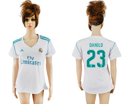Women's Real Madrid #23 Danilo Home Soccer Club Jersey Women's Real Madrid #23 Danilo Home Soccer Club Jersey
