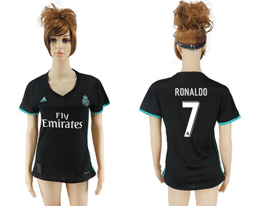 Women's Real Madrid #7 Ronaldo Away Soccer Club Jersey Women's Real Madrid #7 Ronaldo Away Soccer Club Jersey