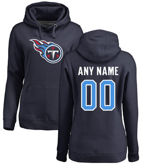 Women's Tennessee Titans Pro Line Navy Any Name & Number Logo Personalized Pullover Hoodie Women's Tennessee Titans Pro Line Navy Any Name & Number Logo Personalized Pullover Hoodie