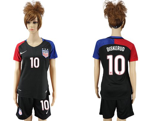 Women's USA #10 Diskerud Away Soccer Country Jersey Women's USA #10 Diskerud Away Soccer Country Jersey