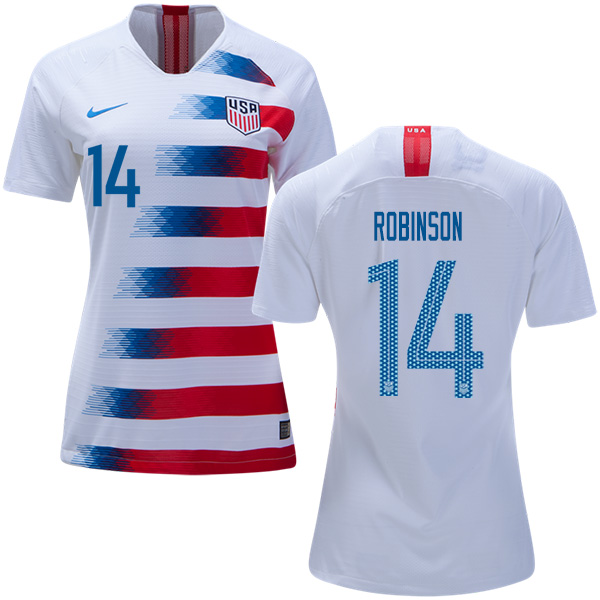 Women's USA #14 Robinson Home Soccer Country Jersey Women's USA #14 Robinson Home Soccer Country Jersey