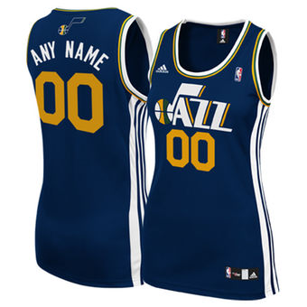 Women's Utah Jazz adidas Navy Custom Replica Road Jersey Women's Utah Jazz adidas Navy Custom Replica Road Jersey