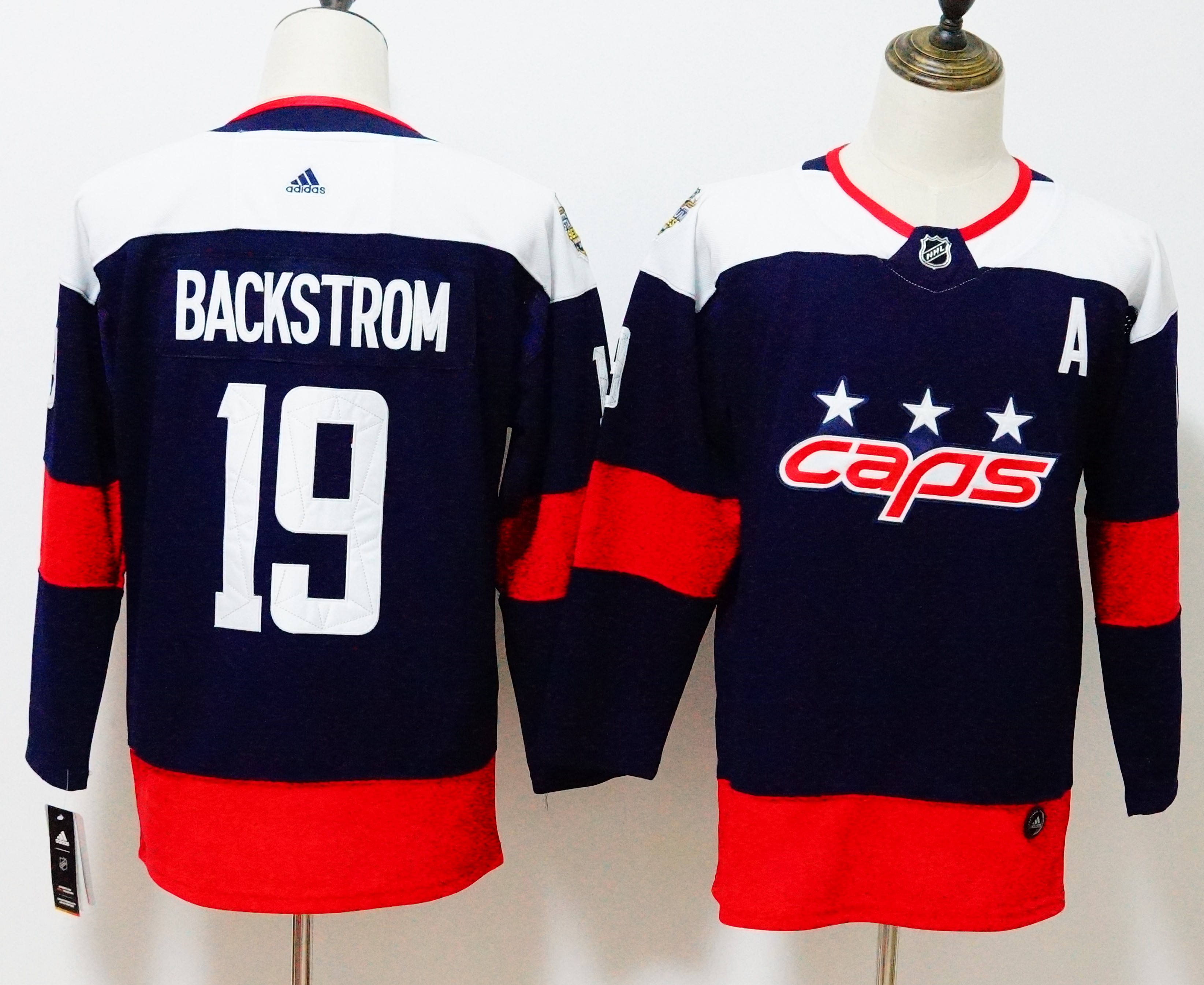 Women Adidas Capitals #19 Evgeny Kuznetsov Black Authentic Team Logo Fashion Stitched NHL Jersey (2)