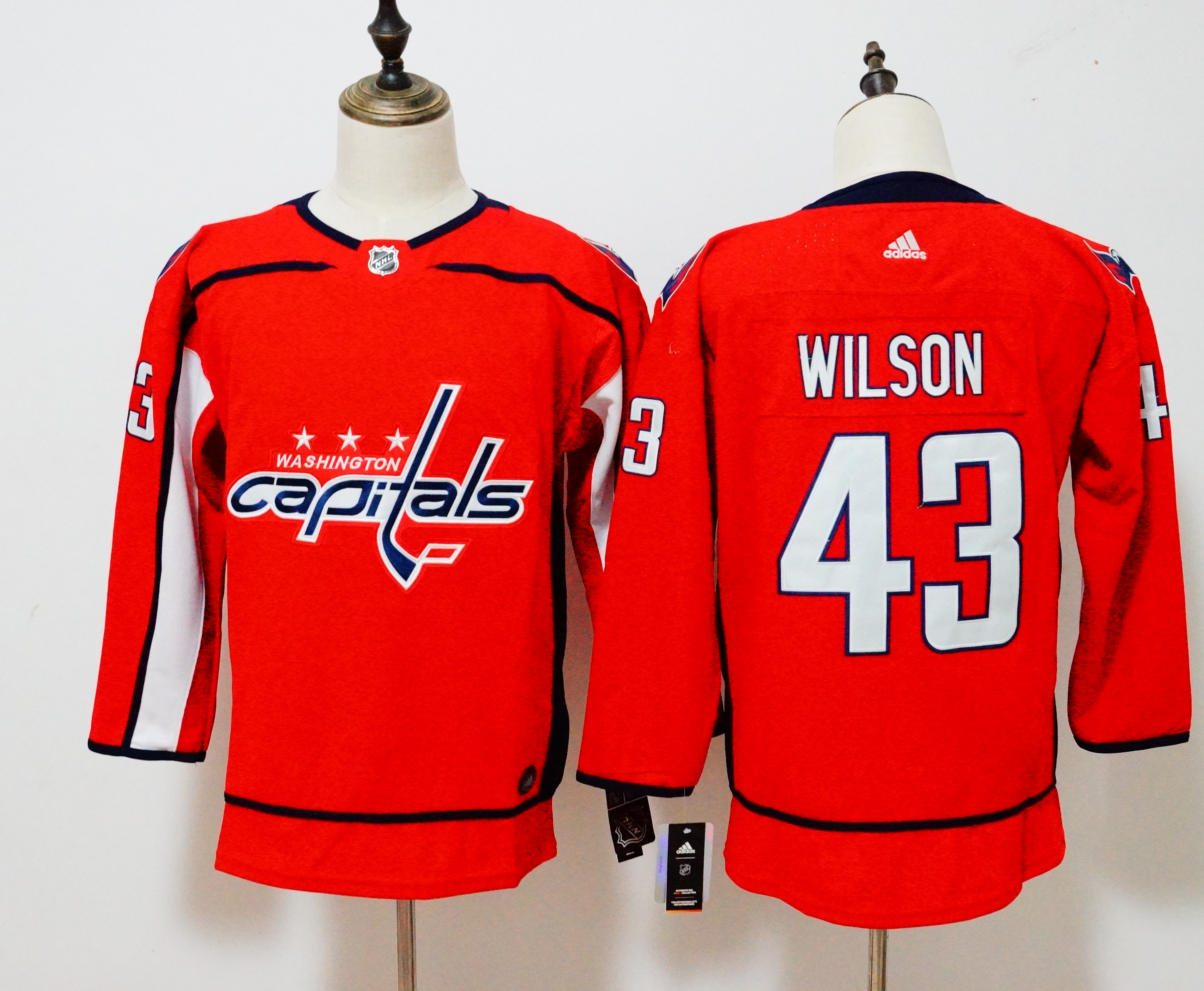 Women Adidas Capitals #43 Nicklas Backstrom Red Home Authentic Drift Fashion Stitched NHL Jersey