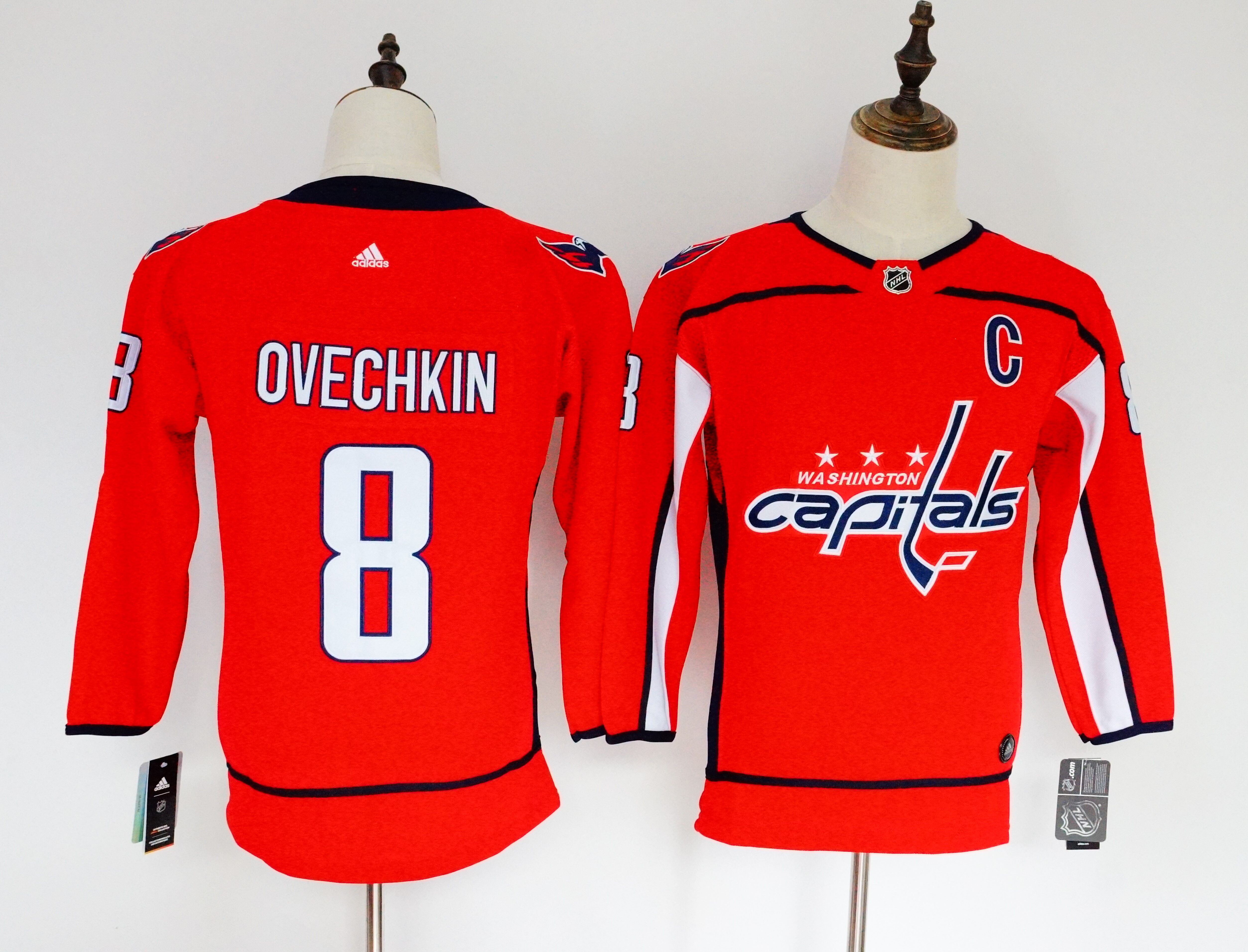 Women Adidas Capitals #8 Evgeny Kuznetsov Black Authentic Team Logo Fashion Stitched NHL Jersey 0