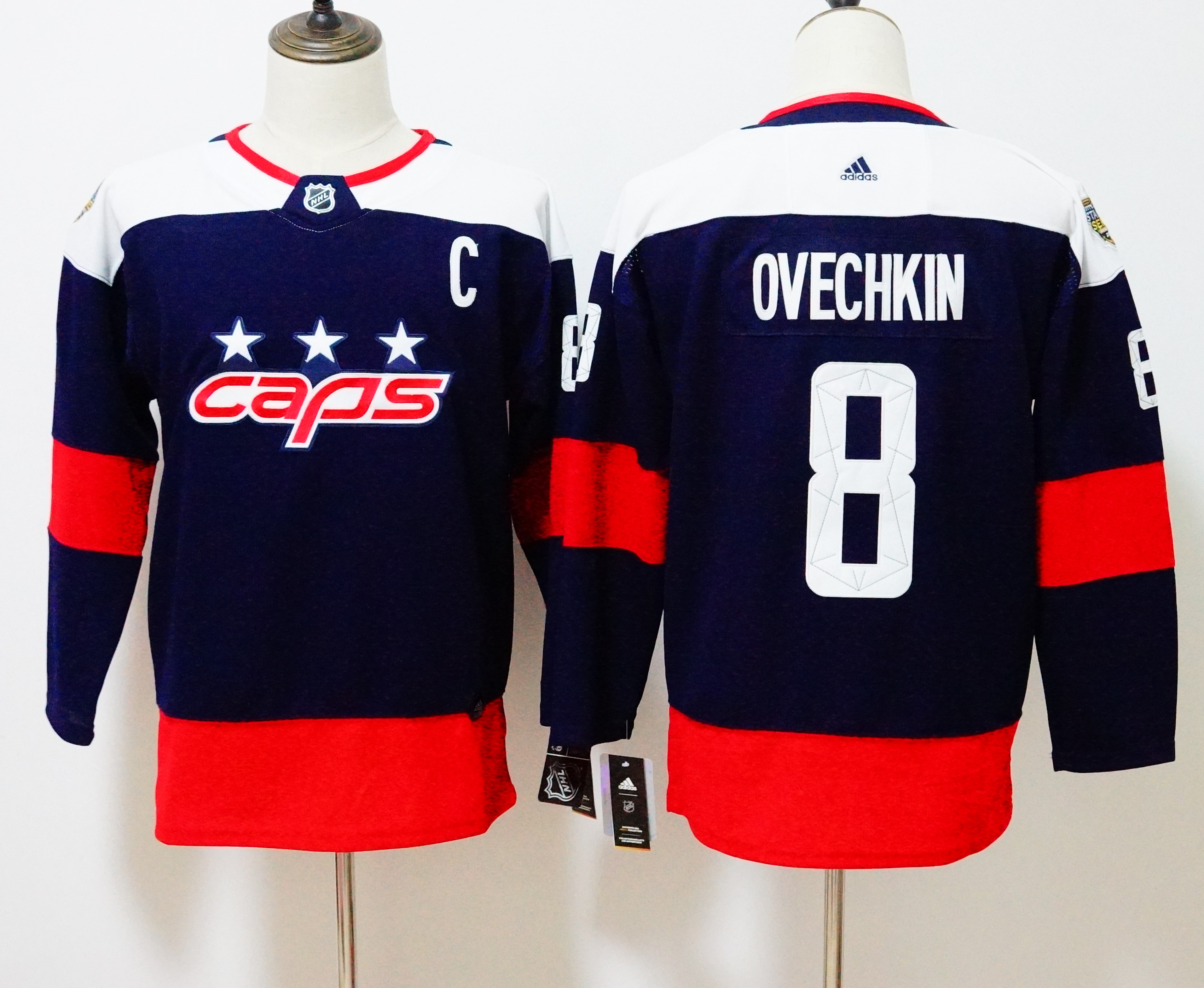 Women Adidas Capitals #8 Evgeny Kuznetsov Red Home Authentic Drift Fashion Stitched NHL Jersey
