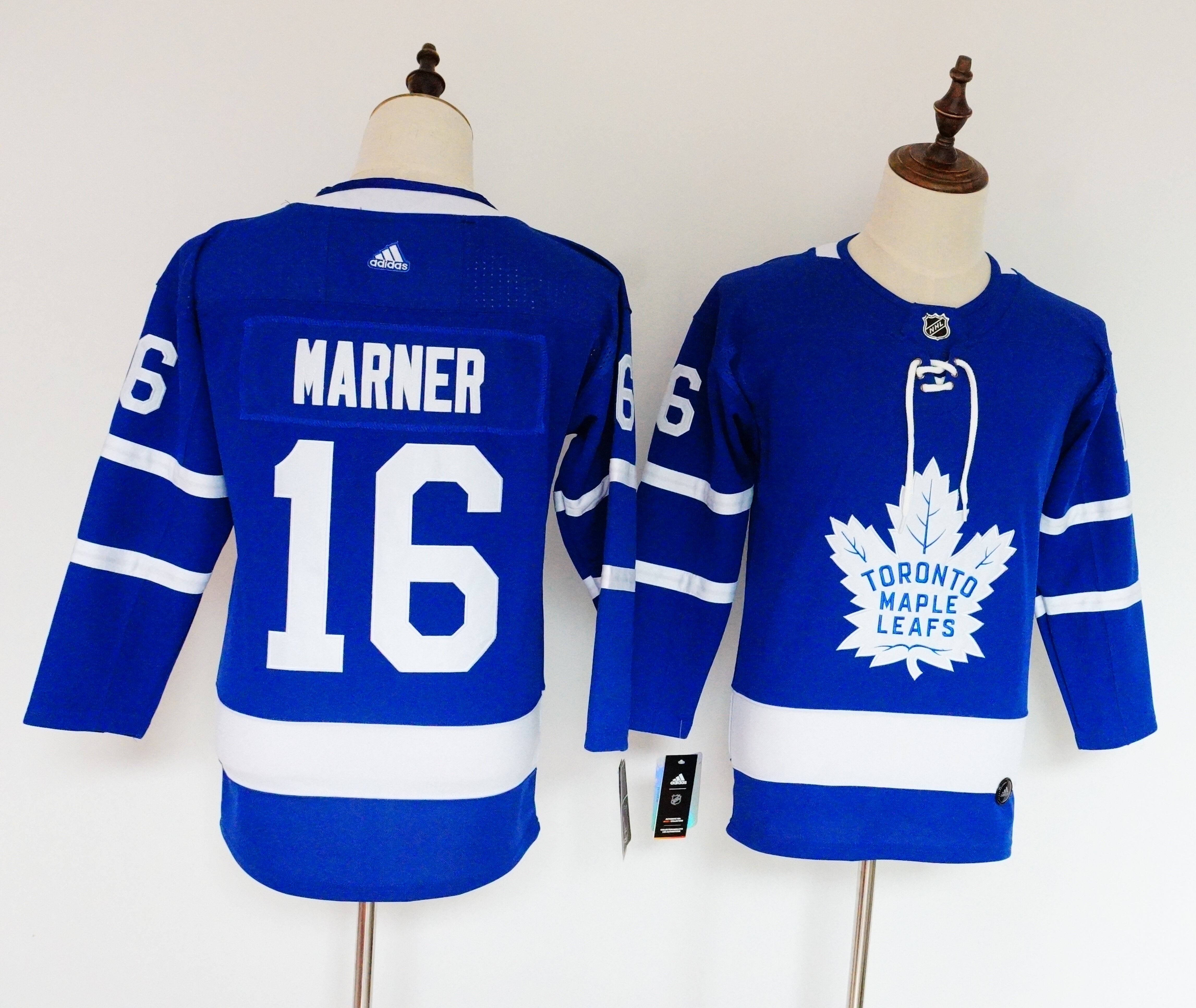 Women Adidas Maple Leafs #16 John Tavares Blue Home Authentic Drift Fashion Stitched NHL Jersey (2)