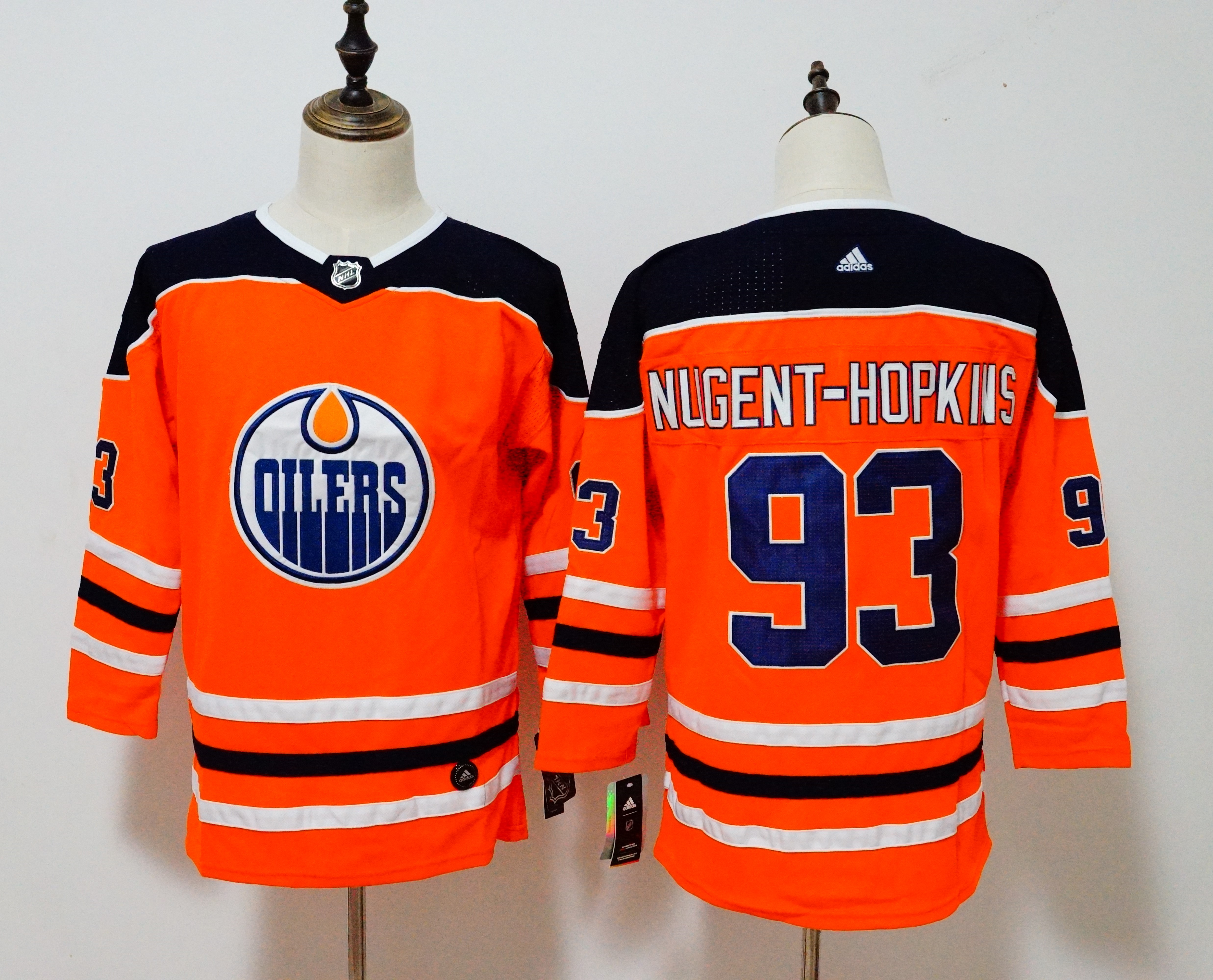 Women Adidas Oilers #93 Leon Draisaitl Orange Home Authentic Drift Fashion Stitched NHL Jersey  0