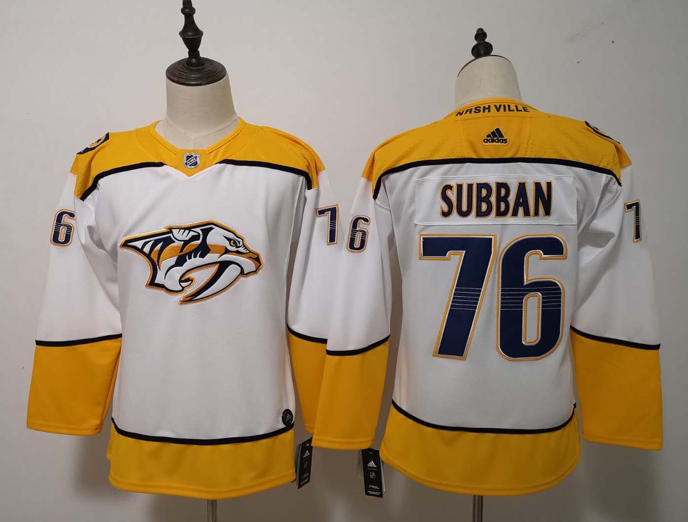 Women Adidas Predators #76 Viktor Arvidsson Yellow Home Authentic Drift Fashion Stitched NHL Jersey  5