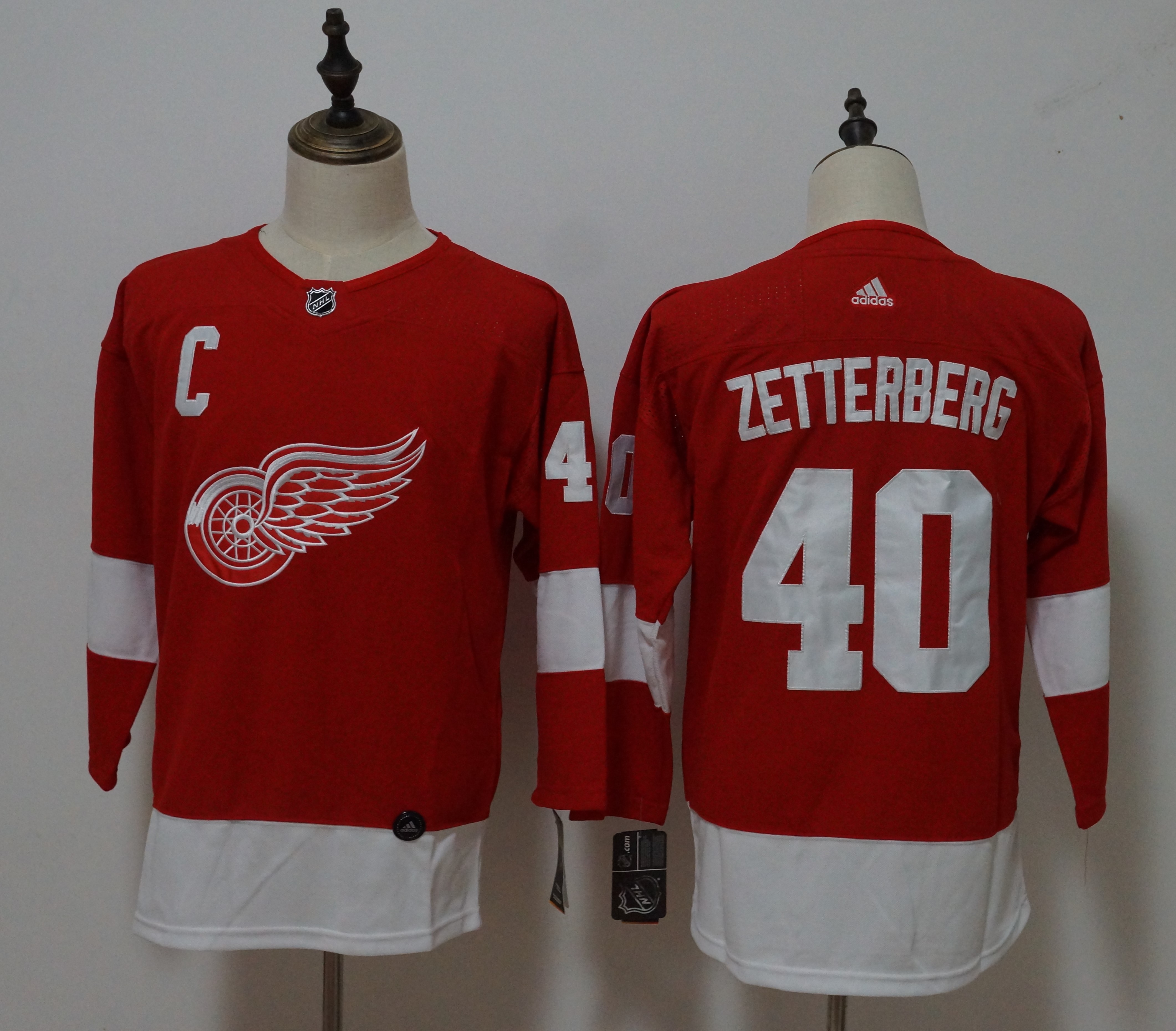Women Adidas Red Wings #40 Anthony Mantha Red Home Authentic Drift Fashion Stitched NHL Jersey