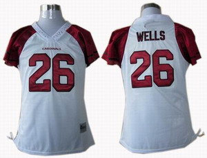 Women Arizona Cardinals 26 Chris Wells Field Flirt Fashion Jerseys white