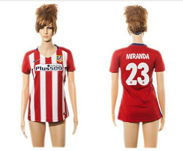 Women Atletico Madrid #23 Miranda Home Soccer Club Jersey Women Atletico Madrid #23 Miranda Home Soccer Club Jersey