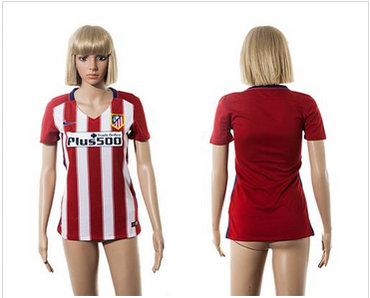 Women Atletico Madrid Blank Home Soccer Club Jersey Women Atletico Madrid Blank Home Soccer Club Jersey