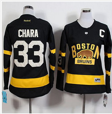 Women Boston Bruins #33 Zdeno Chara Black 2016 Winter Classic Stitched NHL Jersey