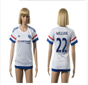 Women Chelsea #22 Willian Away Soccer Club Jersey Women Chelsea #22 Willian Away Soccer Club Jersey