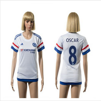 Women Chelsea #8 Oscar Away Soccer Club Jersey Women Chelsea #8 Oscar Away Soccer Club Jersey