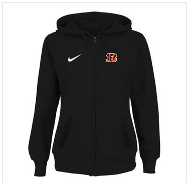 Women Cincinnati Bengals Stadium Rally Full Zip Hoodie Black