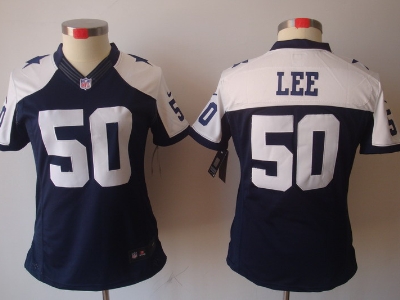 Women Dallas Cowboys 50 Sean Lee Blue Thankgivings NEW NFL Jerseys