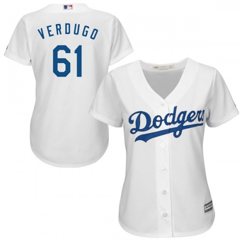 Women Dodgers 61 Alex Verdugo White Women Cool Base Jersey Women Dodgers 61 Alex Verdugo White Women Cool Base Jersey