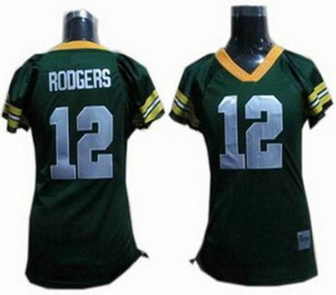 Women Green Bay Packers 12 Aaron Rodgers Jerseys green