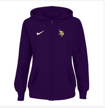 Women Minnesota Vikings Stadium Rally Full Zip Hoodie Purple Women Minnesota Vikings Stadium Rally Full Zip Hoodie Purple