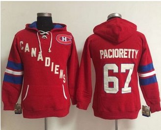 Women Montreal Canadiens #67 Max Pacioretty Red Old Time Heidi NHL Hoodie