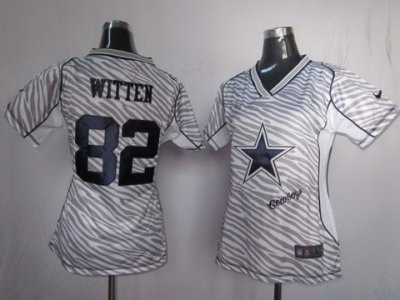 Women NEW Dallas Cowboys 82 Jason Witten Womens FEM FAN Zebra NFL Jerseys