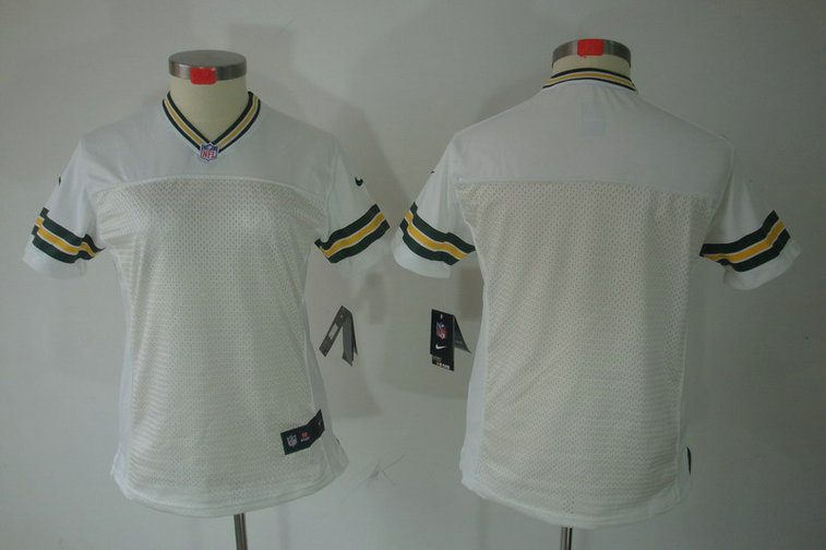 Women NEW Green Bay Packers Blank White Jerseys