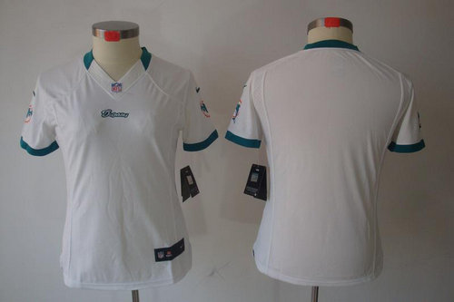 Women NEW Miami Dolphins Blank White Jerseys