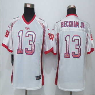 Women NEW New York Giants #13 Beckham jr Drift Fashion White Elite Jerseys Women NEW New York Giants #13 Beckham jr Drift Fashion White Elite Jerseys