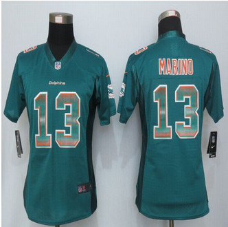 Women New Dolphins #13 Dan Marino Green Strobe Elite Jersey Women New Dolphins #13 Dan Marino Green Strobe Elite Jersey