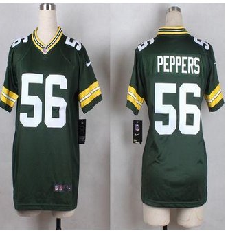 Women New Packers #56 Julius Peppers Green Team Color Stitched NFL Elite jersey Women New Packers #56 Julius Peppers Green Team Color Stitched NFL Elite jersey