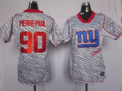 Women New York Giants 90 Jason Pierre-Paul FEM FAN Zebra NFL Jerseys